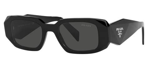 prada pr17ws women's sunglasses - black|Prada PR17WS Rectangle Sunglasses for Women .